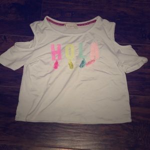 Hola white colorful shirt